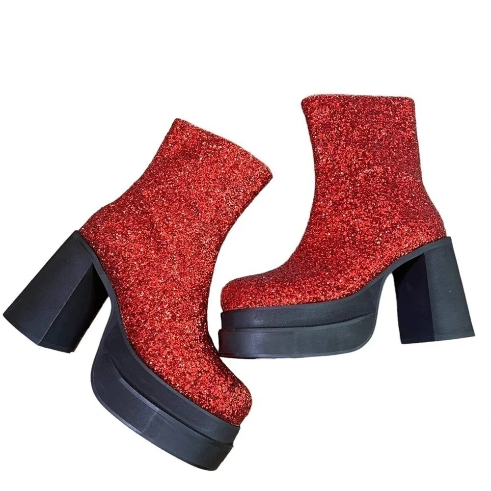 Trickz N' Treatz Mystical Sparks Platform Boots   size 9